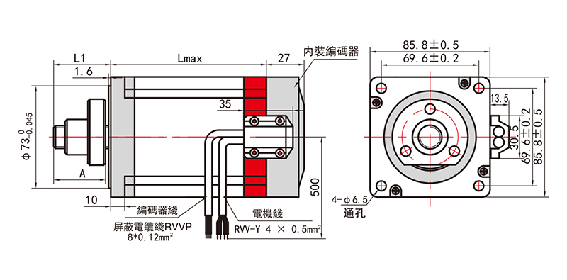86mm外部驅(qū)動式直線步進(jìn)電機(jī)-34HY98